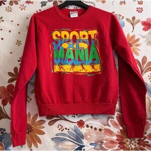 Vintage Starting Line Boys L Sweatshirt Kids Red Yellow Green Streetwear School